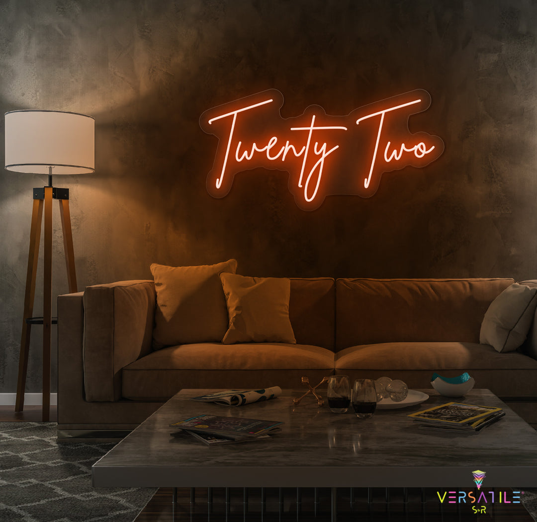 Twenty Two Birthday Neon Sign