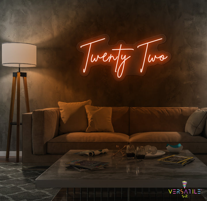 Twenty Two Birthday Neon Sign