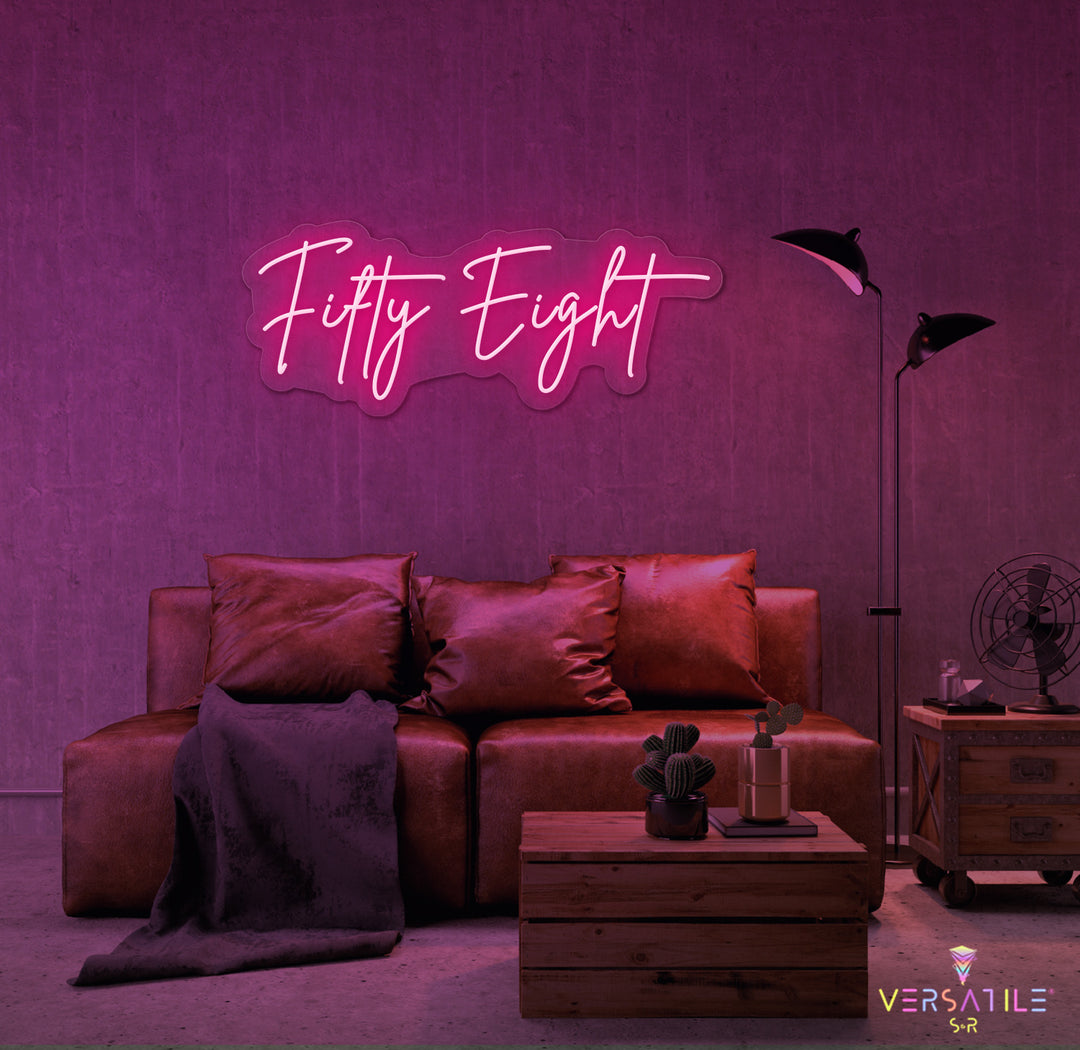 Fifty Eight Birthday Neon Sign