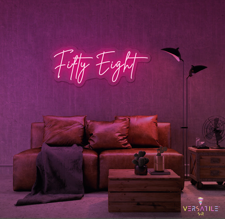 Fifty Eight Birthday Neon Sign