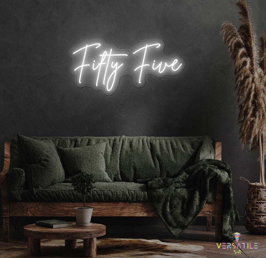Fifty Five Birthday Neon Sign
