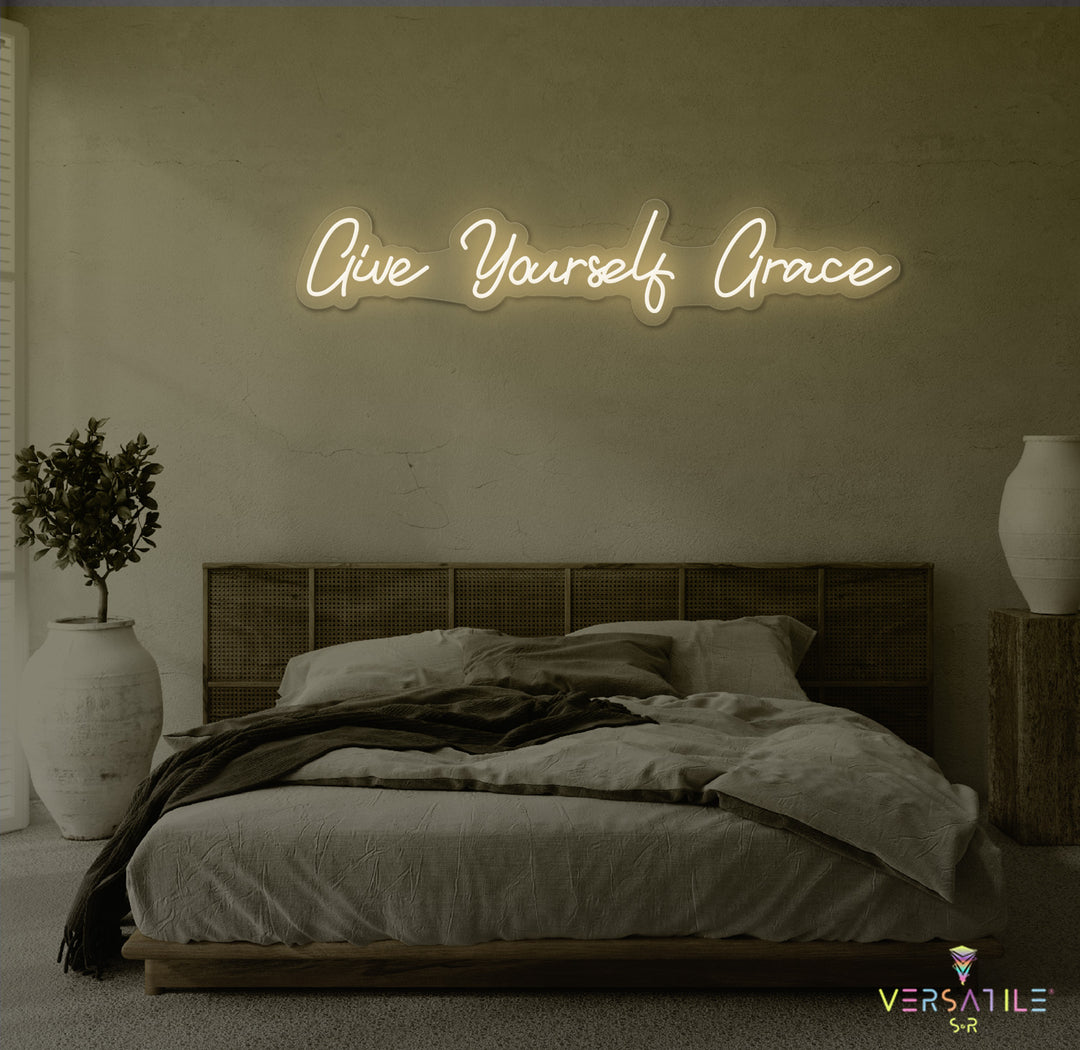 Give Yourself Grace Neon Sign