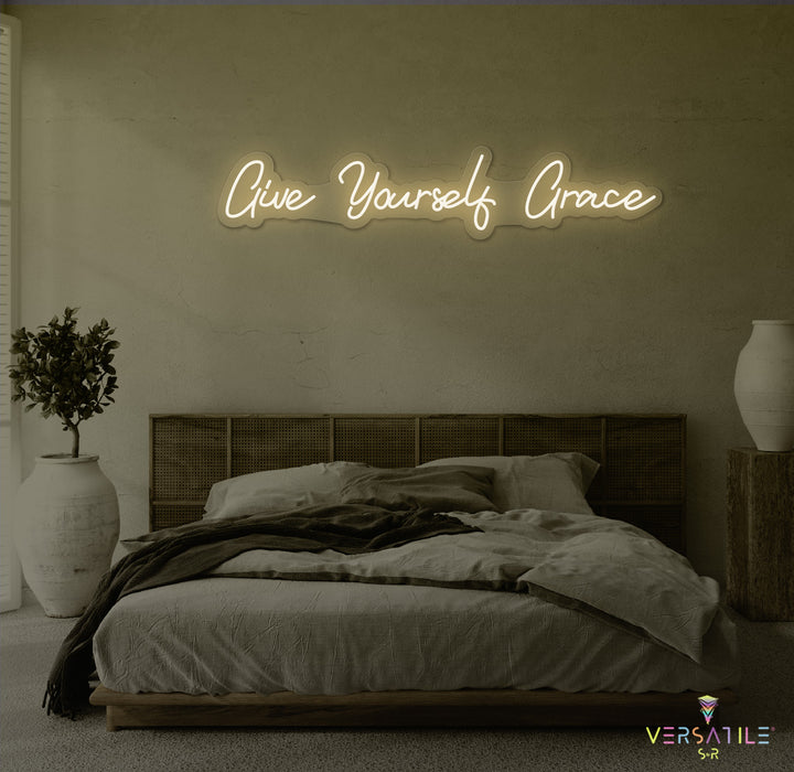 Give Yourself Grace Neon Sign