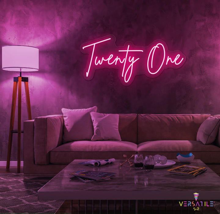 Twenty One Birthday Neon Sign