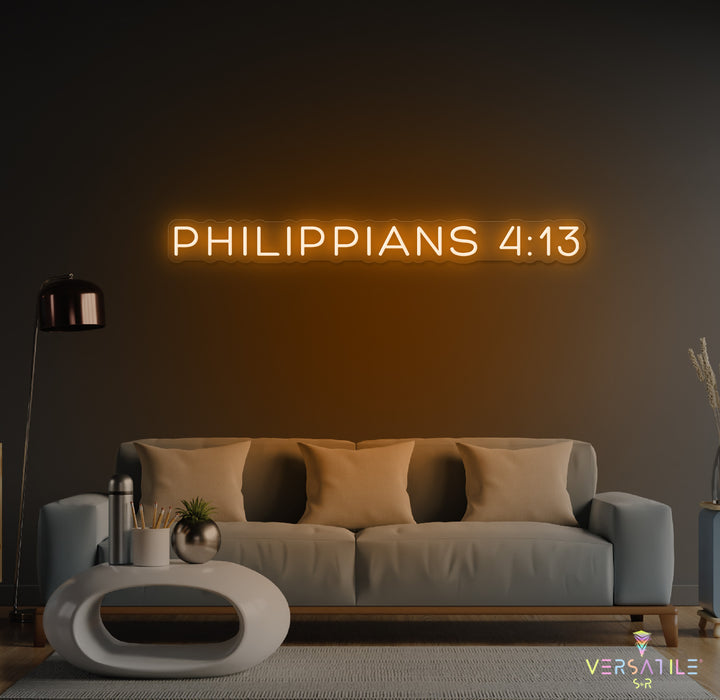 PHILIPPIANS 4:13 Neon Sign