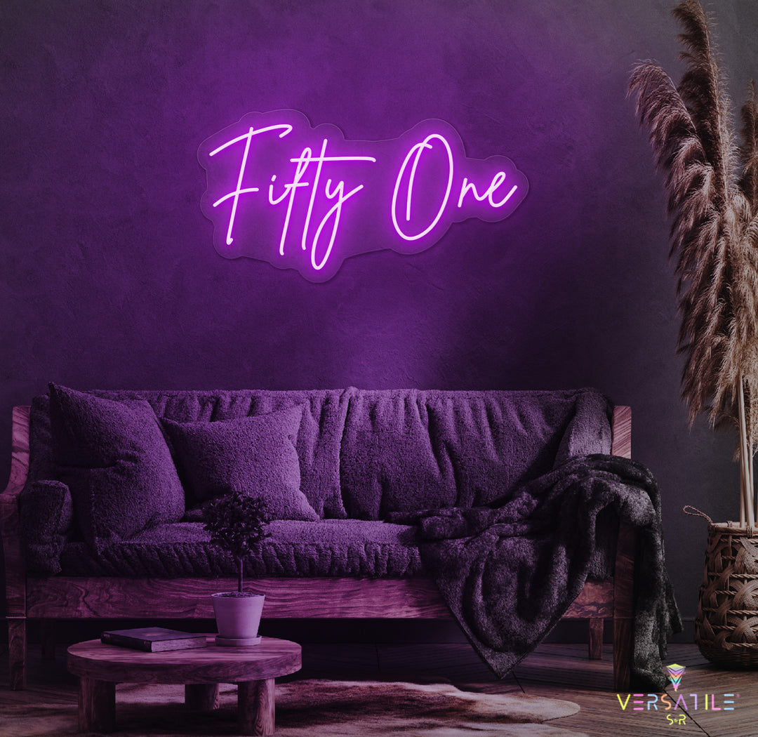 Fifty One Birthday Neon Sign