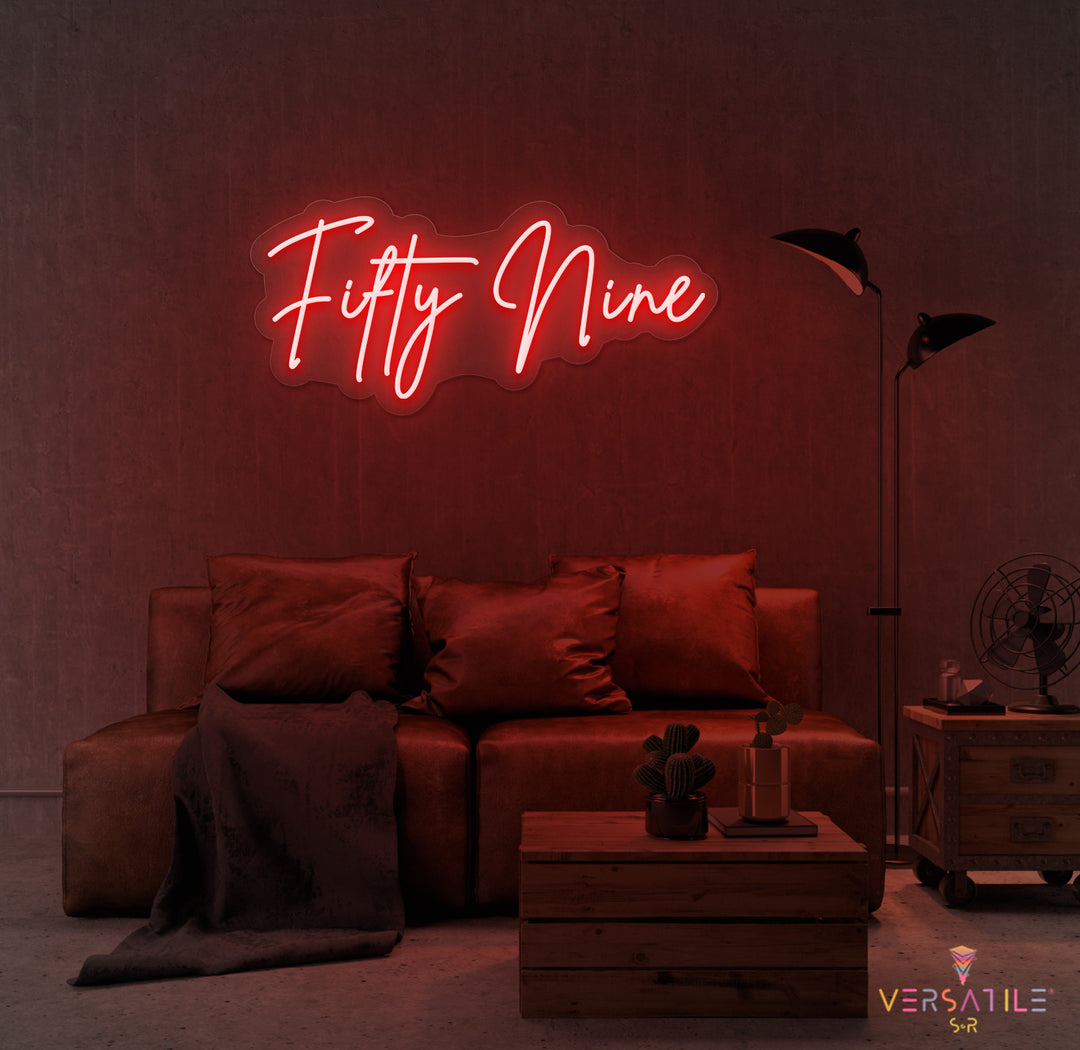 Fifty Nine Birthday Neon Sign