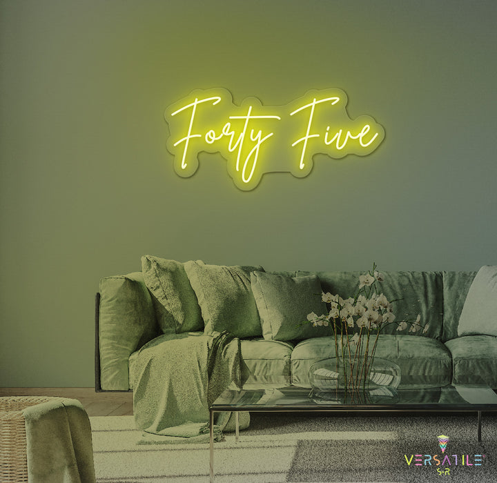Forty Five Birthday Neon Sign