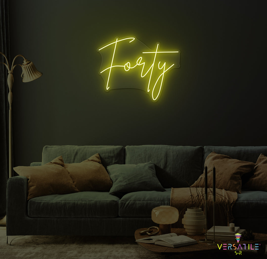 Forty Birthday Neon Sign
