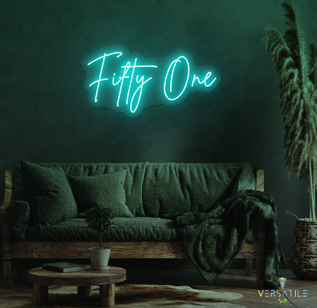 Fifty One Birthday Neon Sign