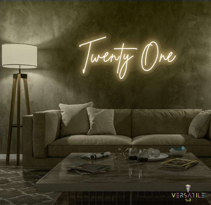 Twenty One Birthday Neon Sign