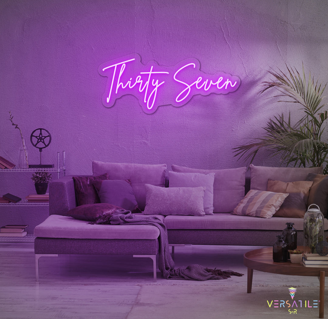 Thirty Seven Birthday Neon Sign