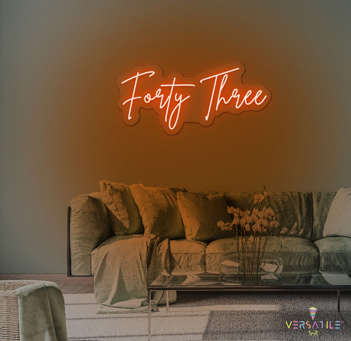 Forty Three Birthday Neon Sign