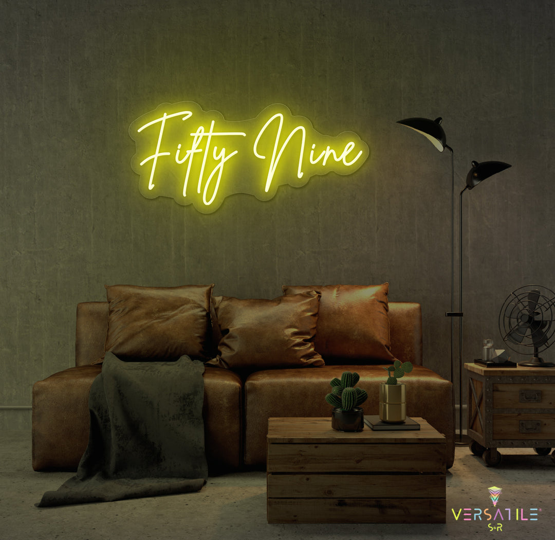 Fifty Nine Birthday Neon Sign