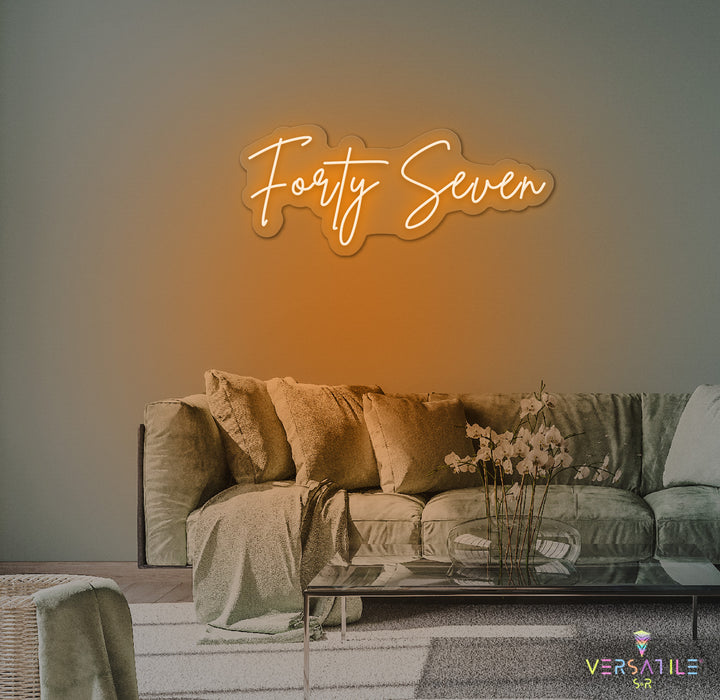 Forty Seven Birthday Neon Sign