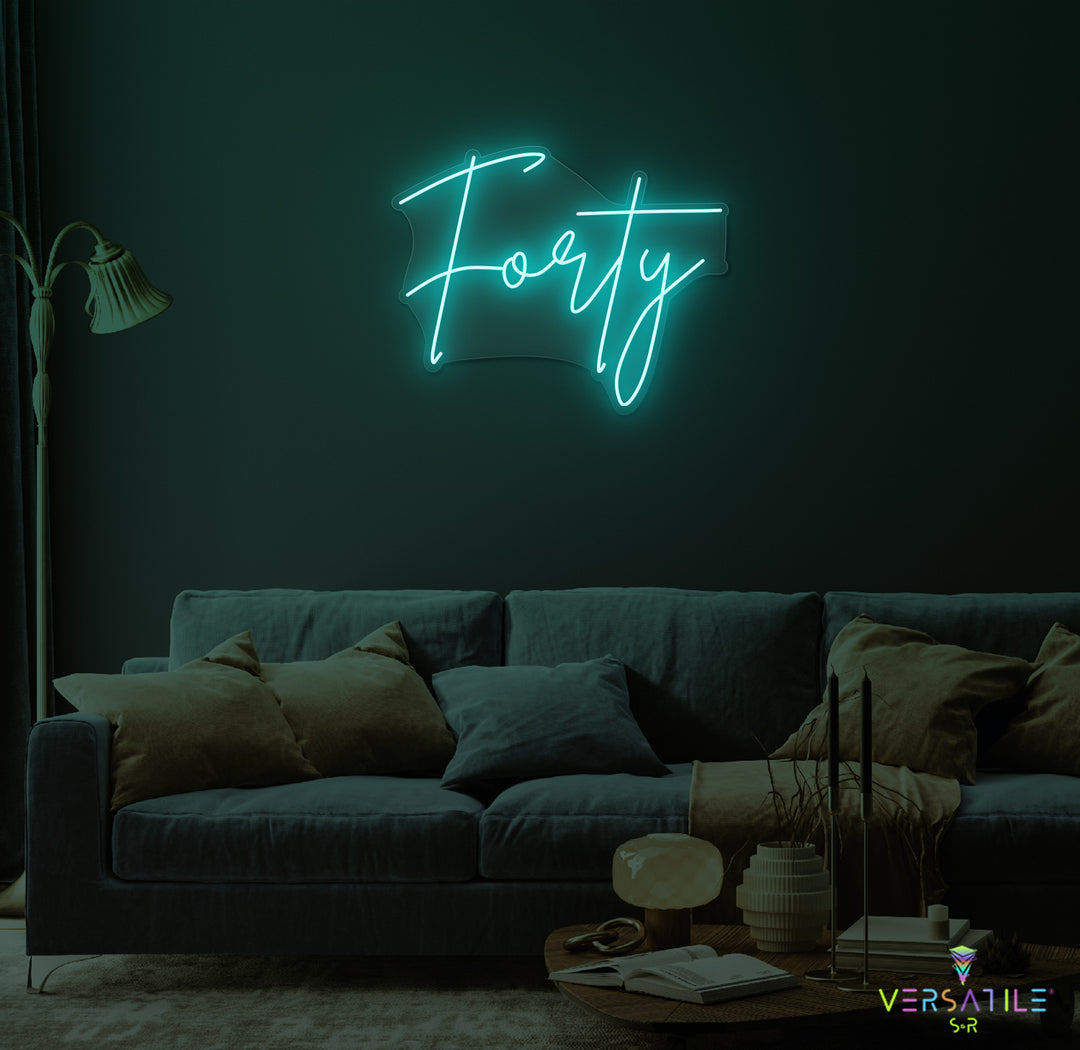 Forty Birthday Neon Sign