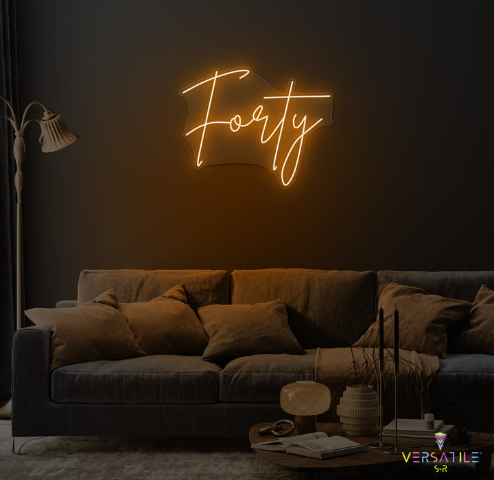 Forty Birthday Neon Sign
