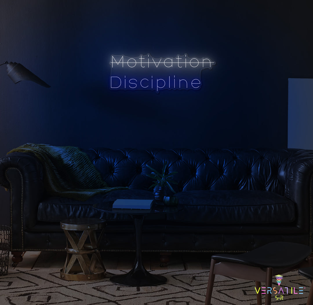 Motivation, Discipline Neon Sign