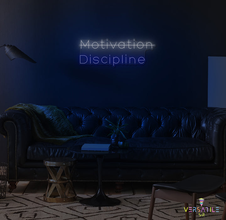 Motivation, Discipline Neon Sign