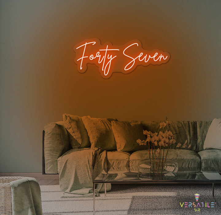 Forty Seven Birthday Neon Sign