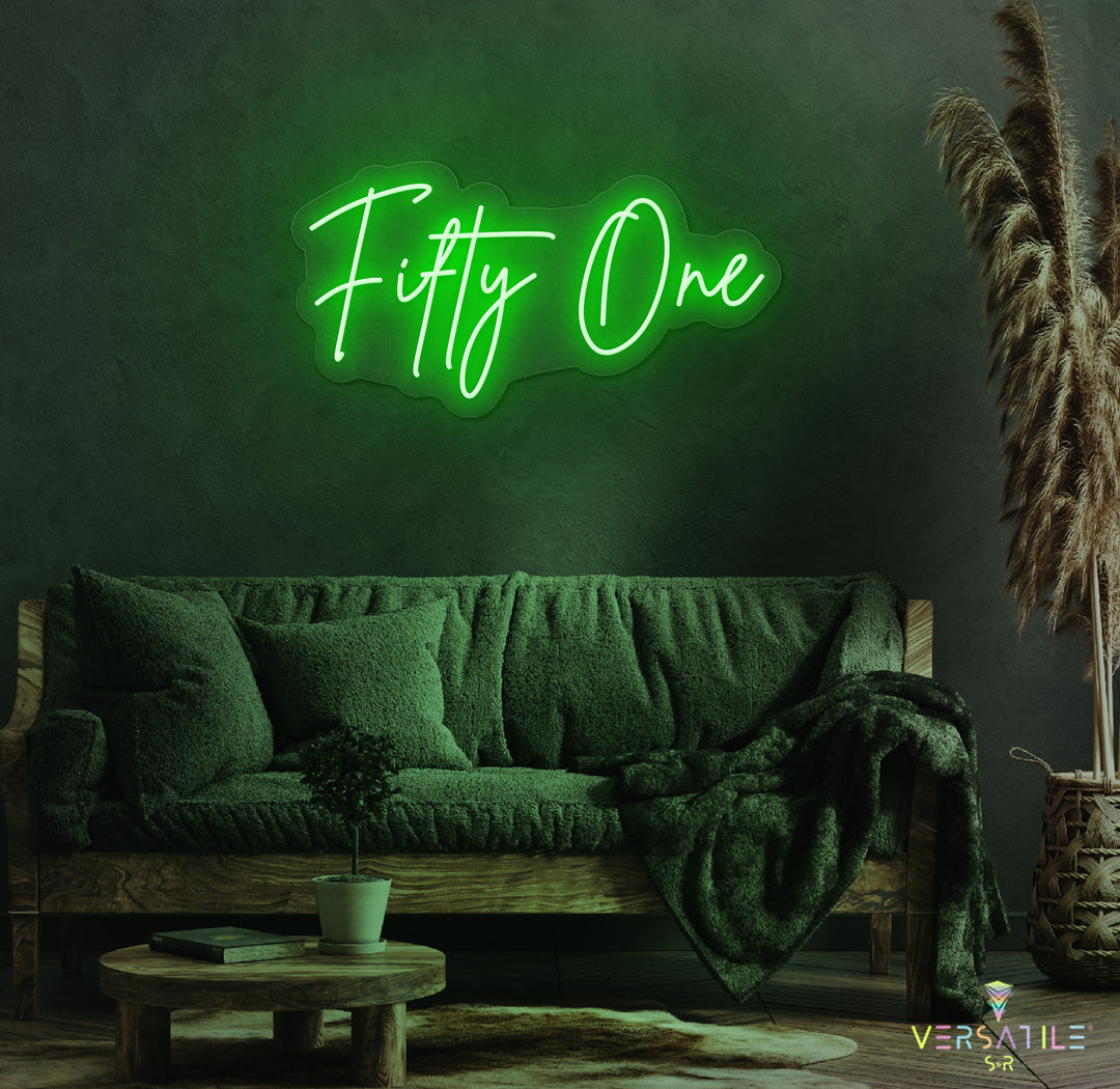 Fifty One Birthday Neon Sign