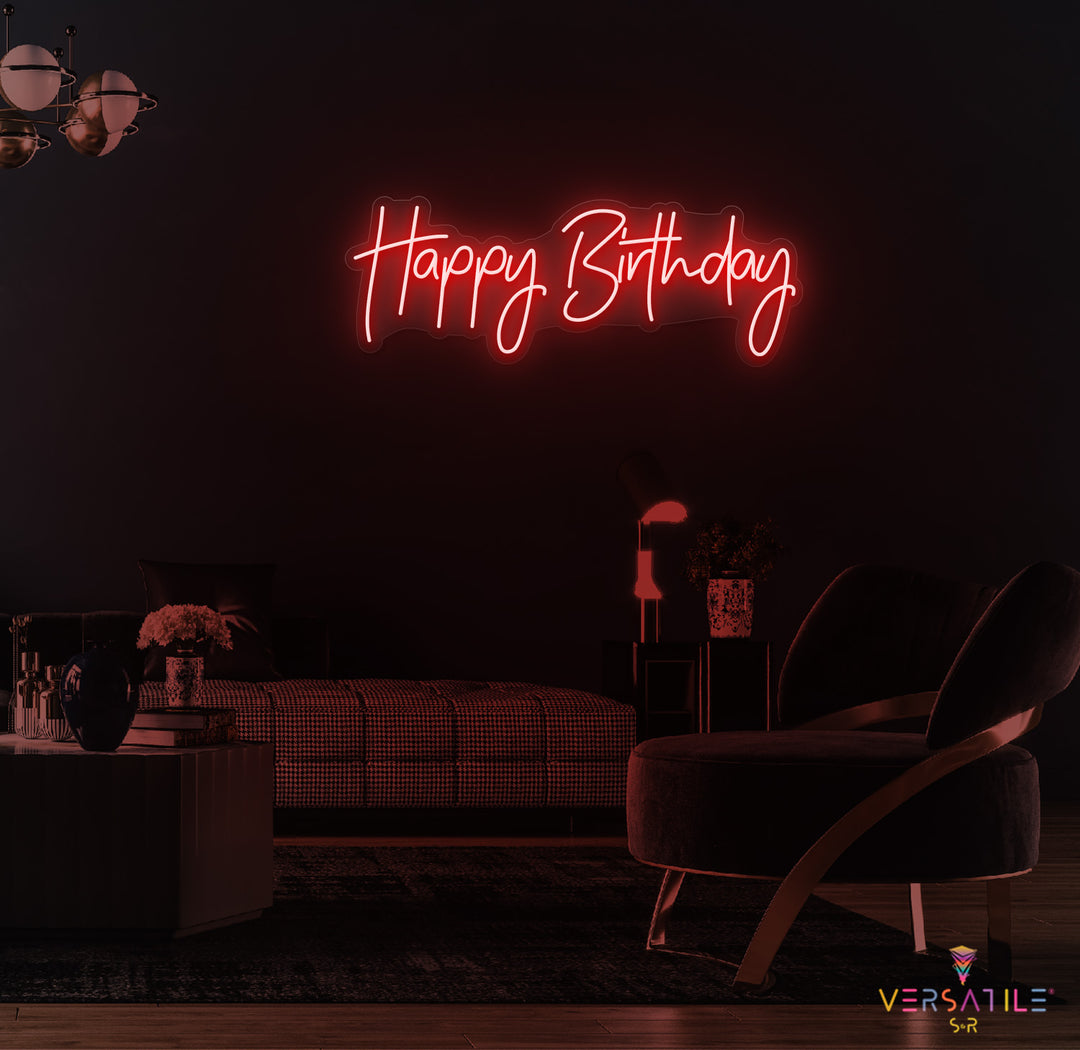 Happy Birthday Neon Sign