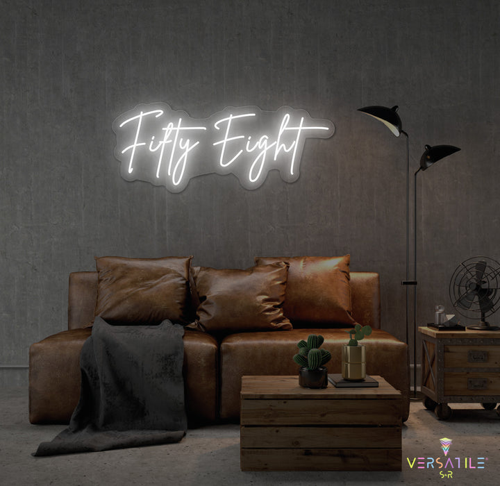 Fifty Eight Birthday Neon Sign