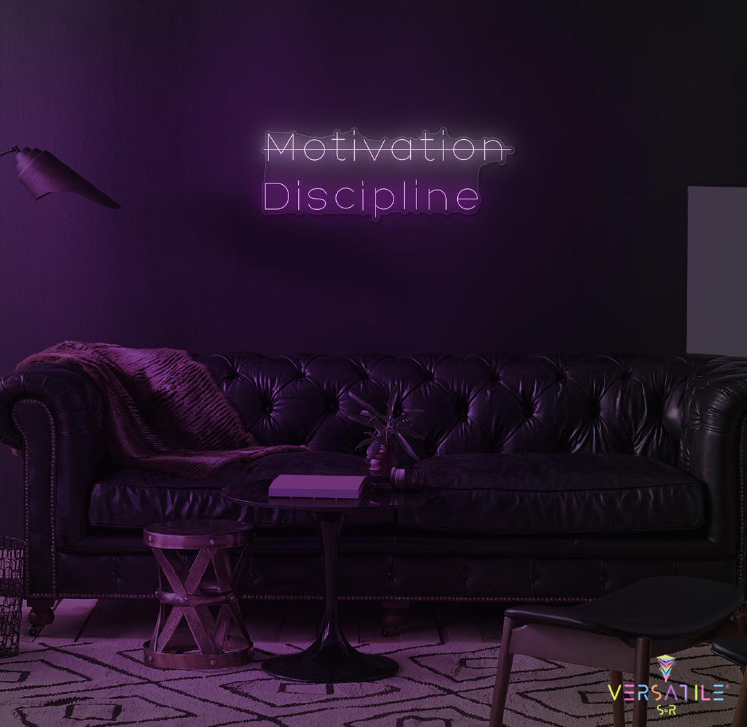 Motivation, Discipline Neon Sign
