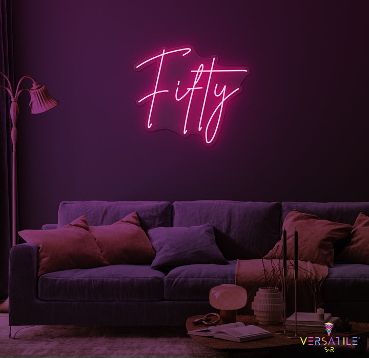 Fifty Birthday Neon Sign