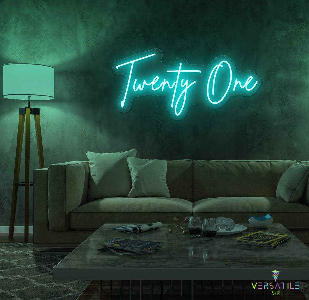 Twenty One Birthday Neon Sign