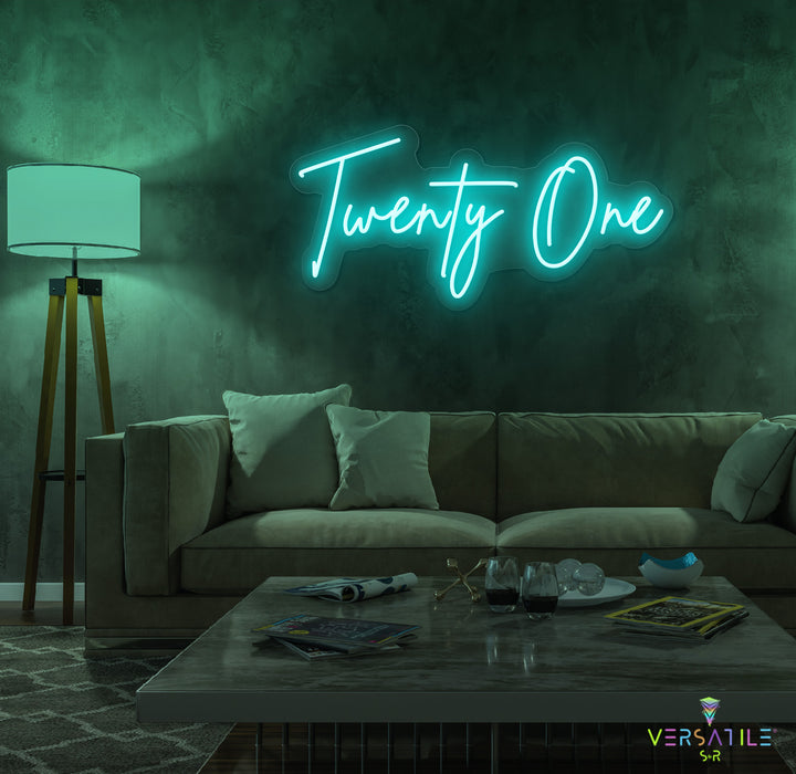 Twenty One Birthday Neon Sign