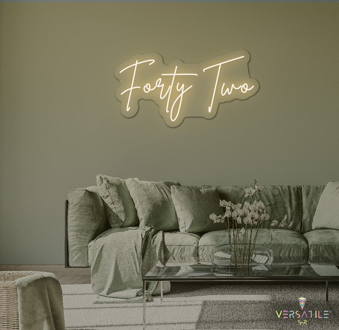 Forty Two Birthday Neon Sign