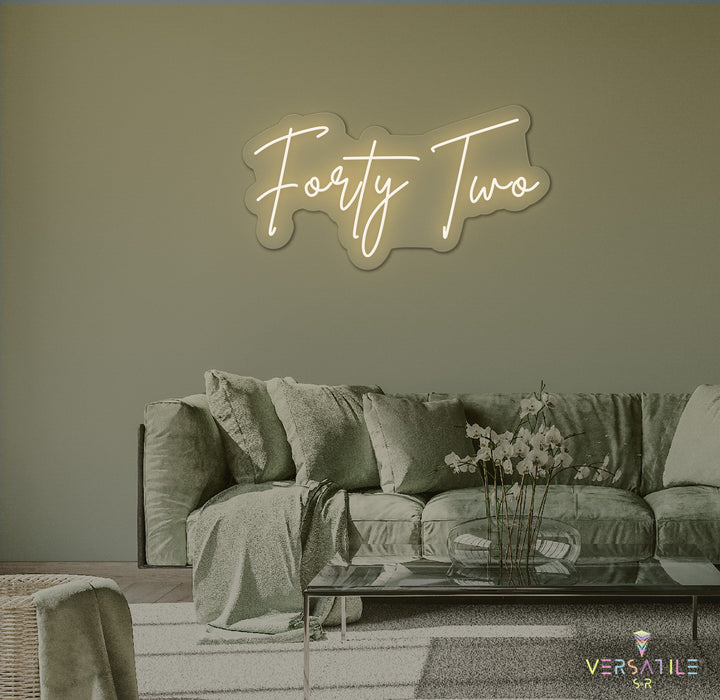 Forty Two Birthday Neon Sign