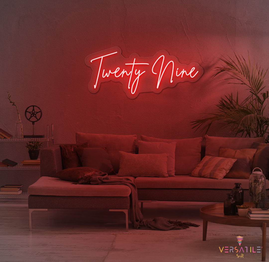 Twenty Nine Birthday Neon Sign