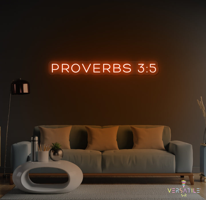 Proverbs 3:5 Neon Sign