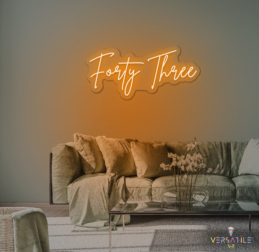 Forty Three Birthday Neon Sign