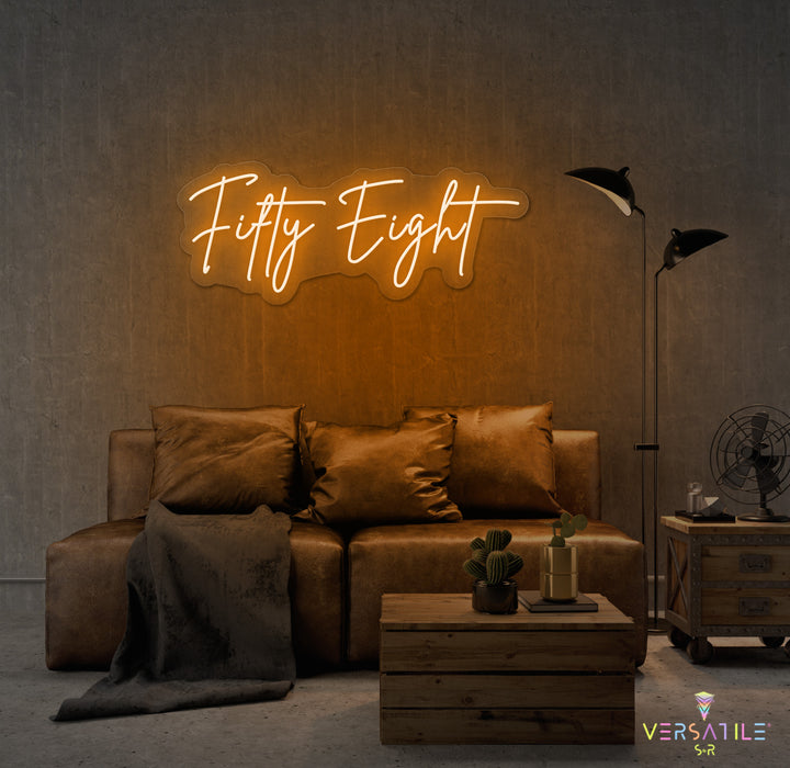 Fifty Eight Birthday Neon Sign