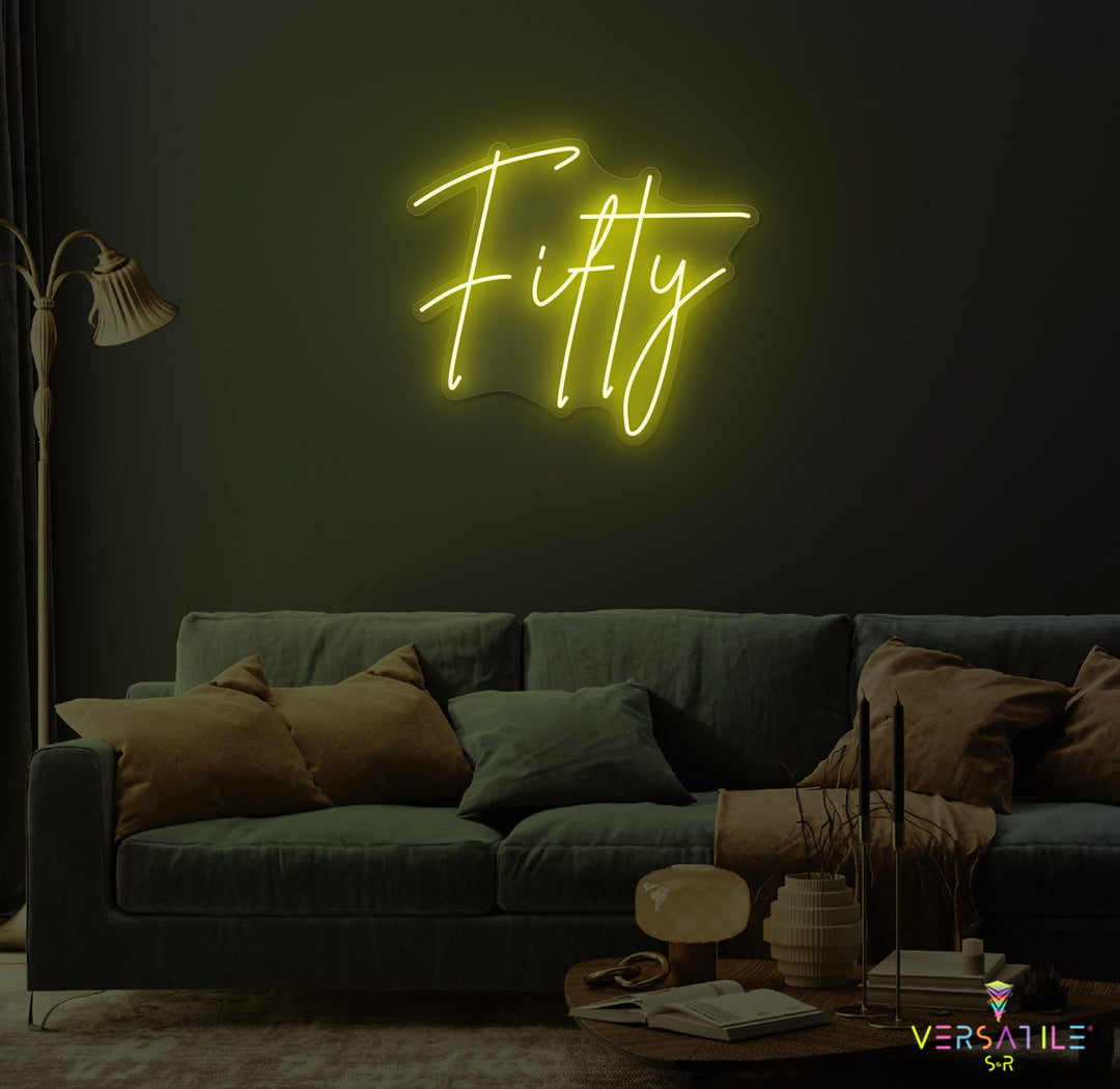 Fifty Birthday Neon Sign