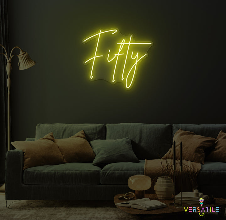 Fifty Birthday Neon Sign
