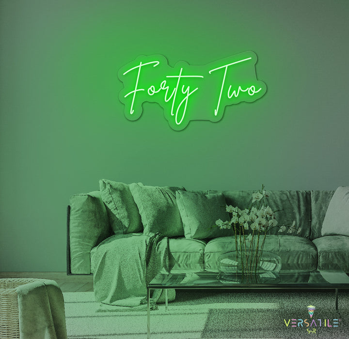 Forty Two Birthday Neon Sign