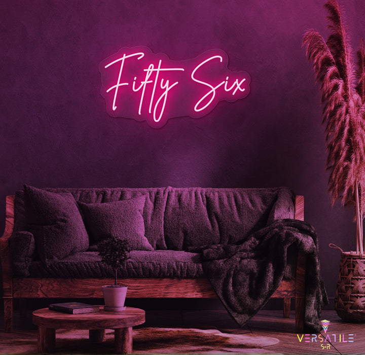 Fifty Six Birthday Neon Sign