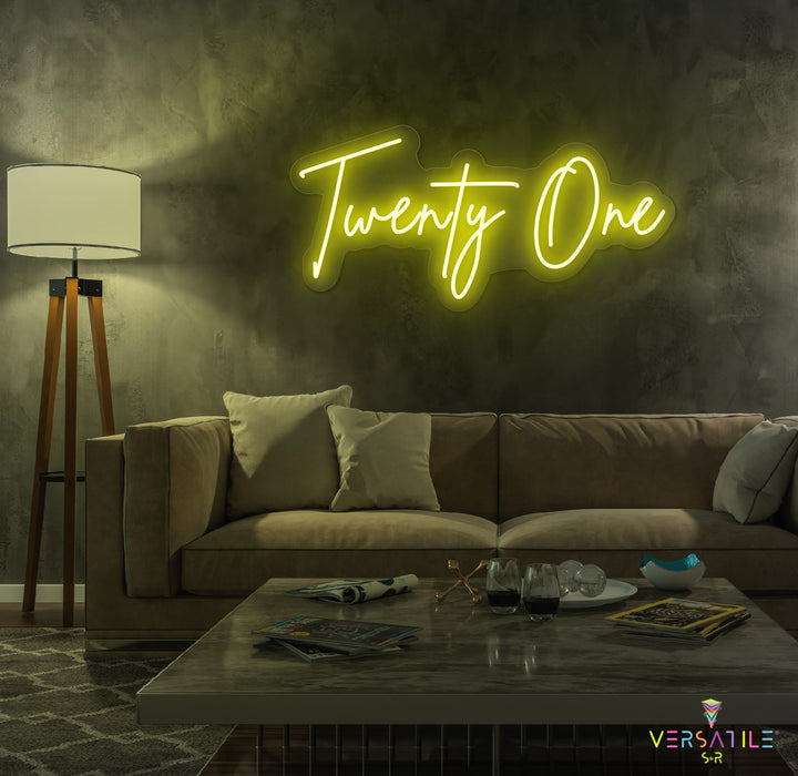 Twenty One Birthday Neon Sign