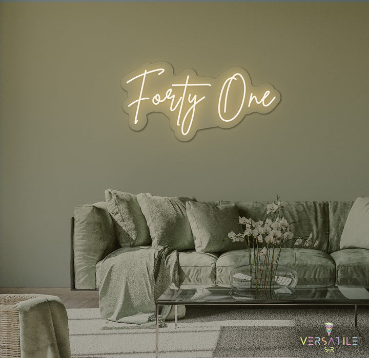Forty One Birthday Neon Sign