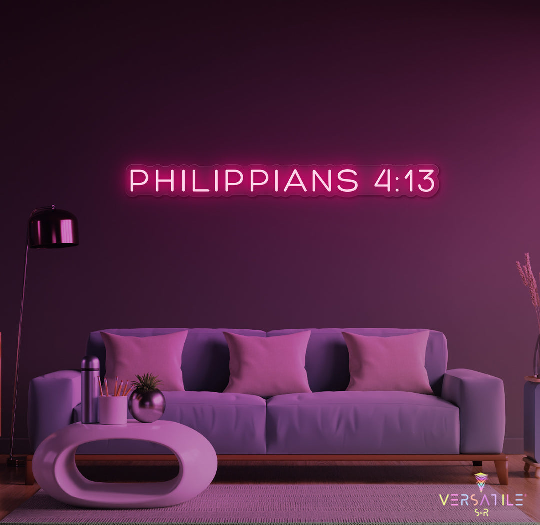 PHILIPPIANS 4:13 Neon Sign