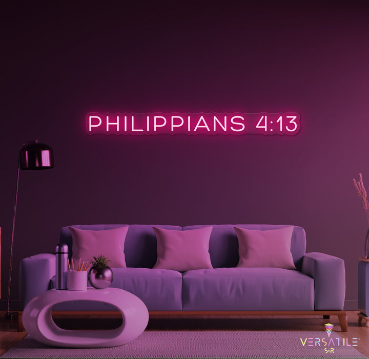 PHILIPPIANS 4:13 Neon Sign