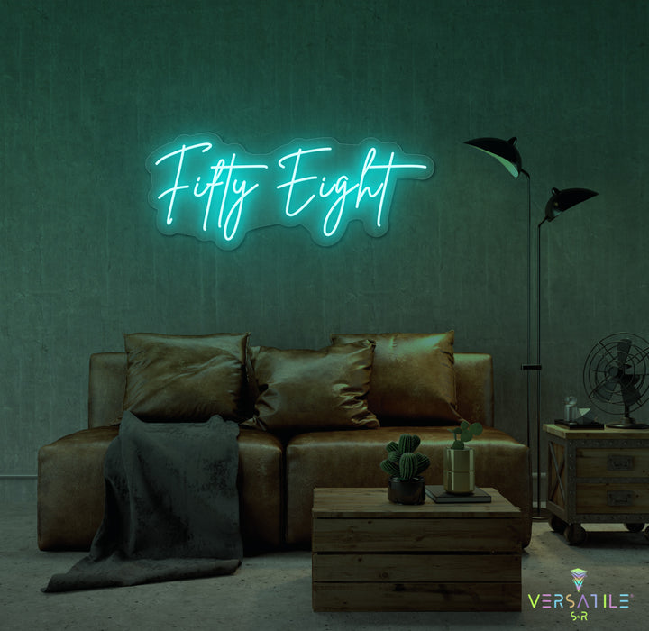 Fifty Eight Birthday Neon Sign