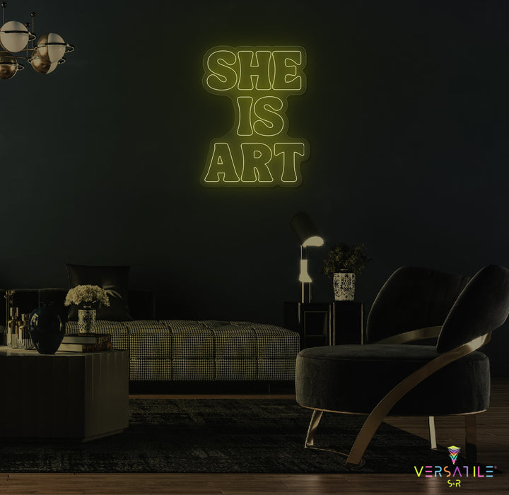 She Is Art Neon Sign