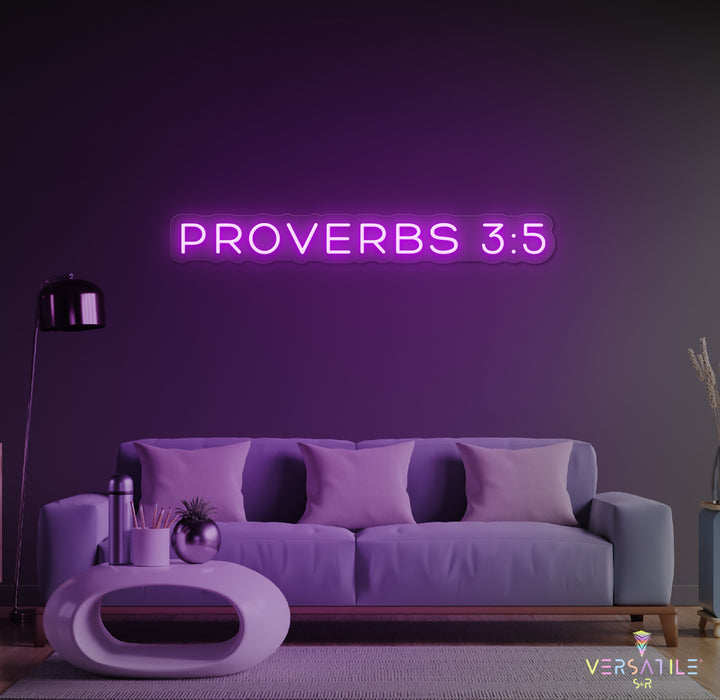 Proverbs 3:5 Neon Sign