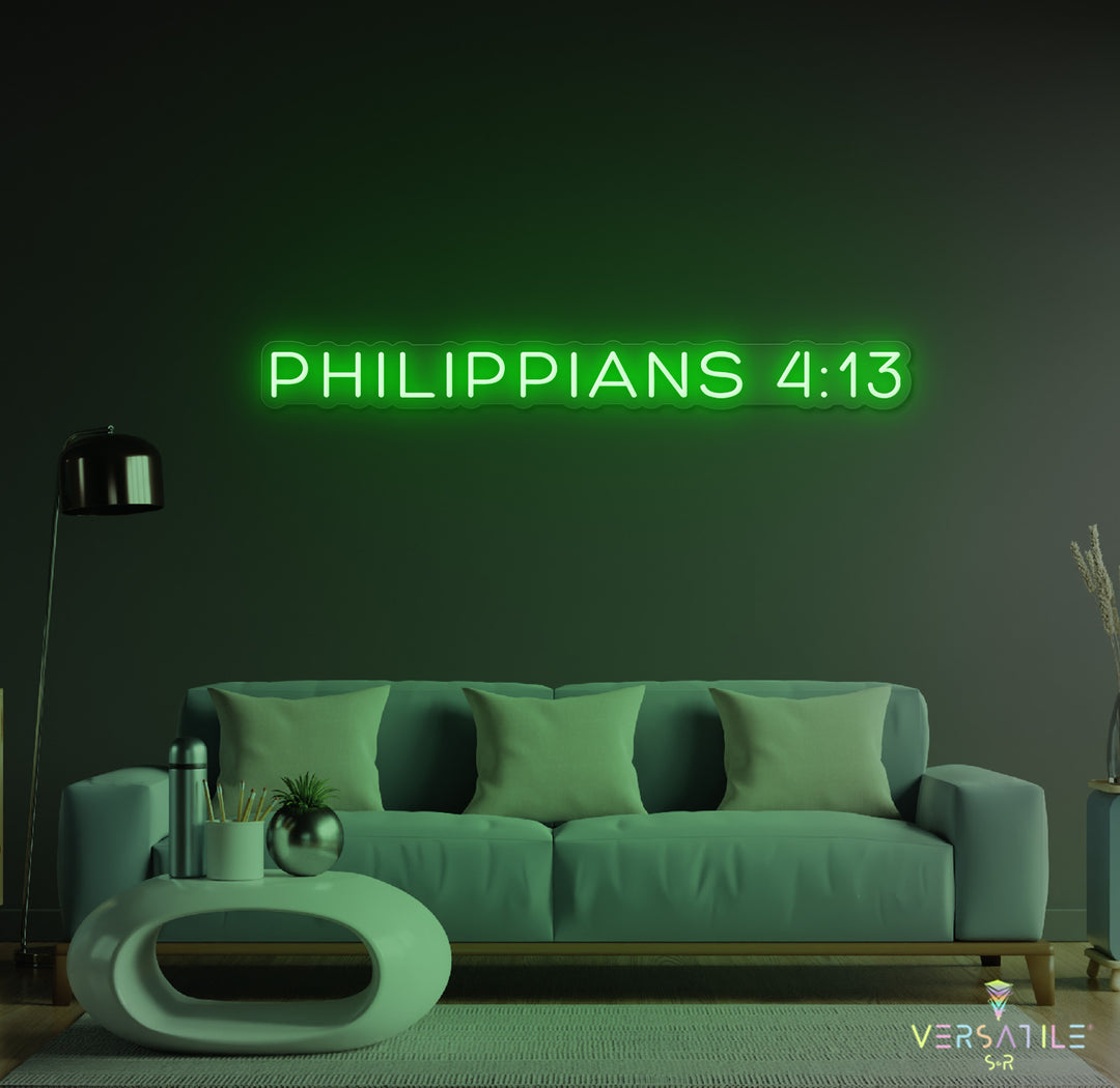 PHILIPPIANS 4:13 Neon Sign