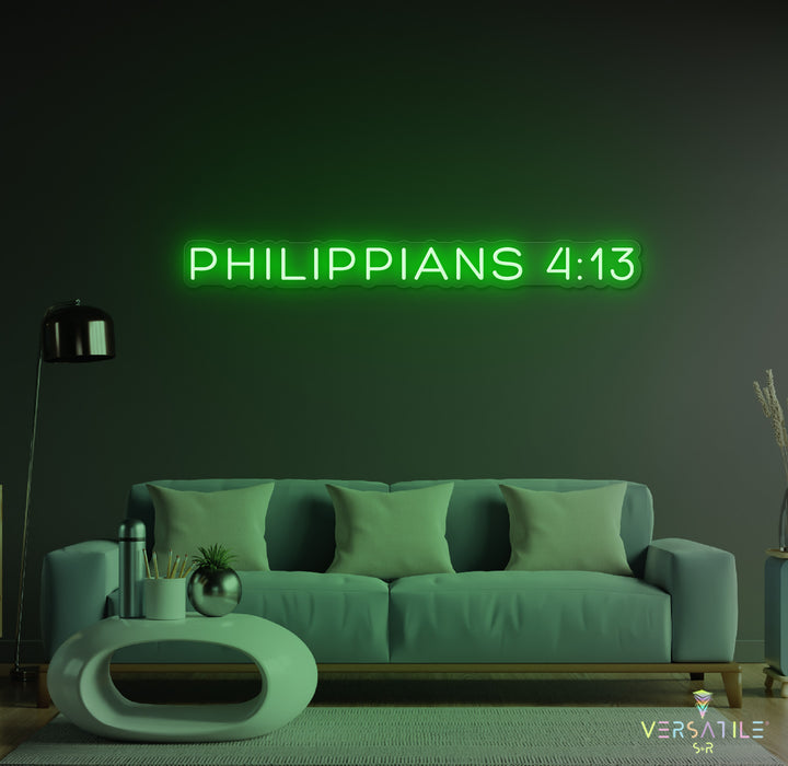 PHILIPPIANS 4:13 Neon Sign